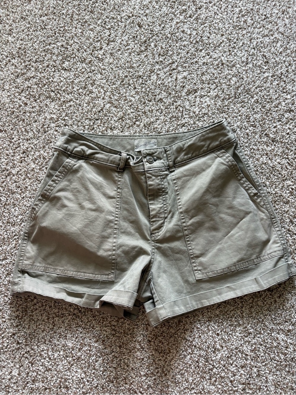 Universal Thread Olive Utility Shorts with Patch Pockets